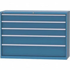 LISTA - 5 Drawer, 84 Compartment Bright Blue Steel Modular Storage Cabinet - Eagle Tool & Supply