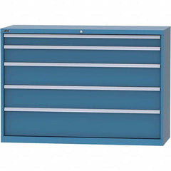 LISTA - 5 Drawer, 84 Compartment Bright Blue Steel Modular Storage Cabinet - Eagle Tool & Supply