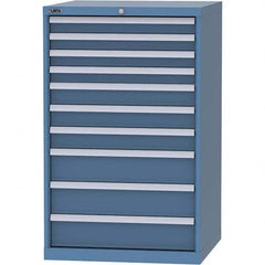 LISTA - 10 Drawer, 45 Compartment Bright Blue Steel Modular Storage Cabinet - Eagle Tool & Supply