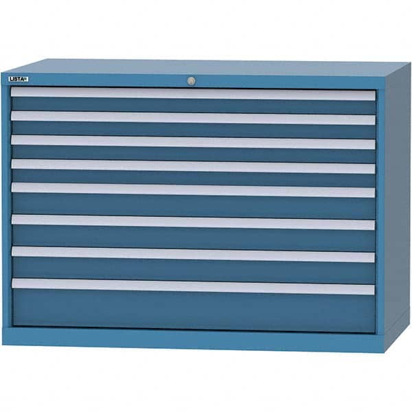 LISTA - 8 Drawer, 99 Compartment Bright Blue Steel Modular Storage Cabinet - Eagle Tool & Supply