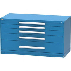 Vidmar - 5 Drawer, 45 Compartment Bright Blue Steel Modular Storage Cabinet - Eagle Tool & Supply