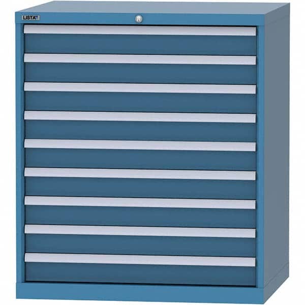 LISTA - 9 Drawer, 84 Compartment Bright Blue Steel Modular Storage Cabinet - Eagle Tool & Supply