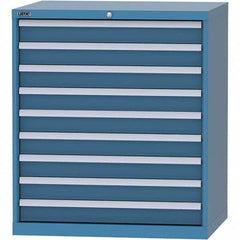 LISTA - 9 Drawer, 84 Compartment Bright Blue Steel Modular Storage Cabinet - Eagle Tool & Supply