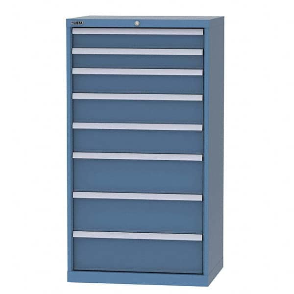 LISTA - 13 Drawer, 124 Compartment Bright Blue Steel Modular Storage Cabinet - Eagle Tool & Supply