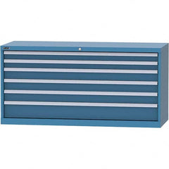 LISTA - 6 Drawer, 84 Compartment Bright Blue Steel Modular Storage Cabinet - Eagle Tool & Supply