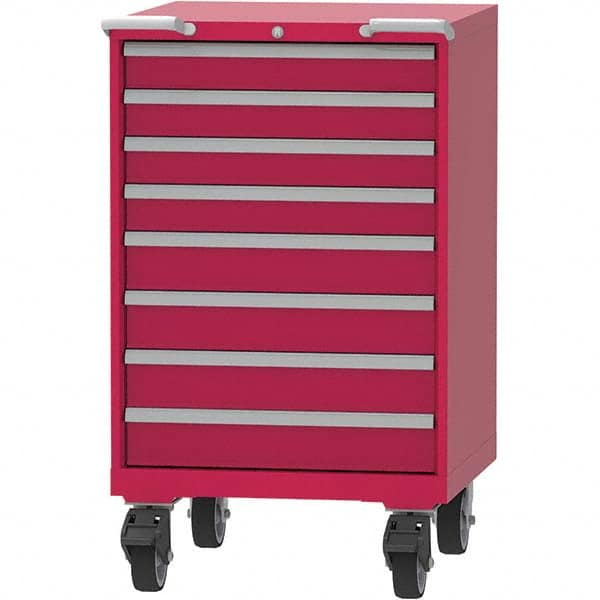 LISTA - 8 Drawer, 45 Compartment Red Steel Modular Storage Cabinet - Eagle Tool & Supply