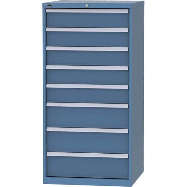 LISTA - 8 Drawer, 45 Compartment Bright Blue Steel Modular Storage Cabinet - Eagle Tool & Supply