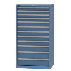 LISTA - 12 Drawer, 124 Compartment Bright Blue Steel Modular Storage Cabinet - Eagle Tool & Supply