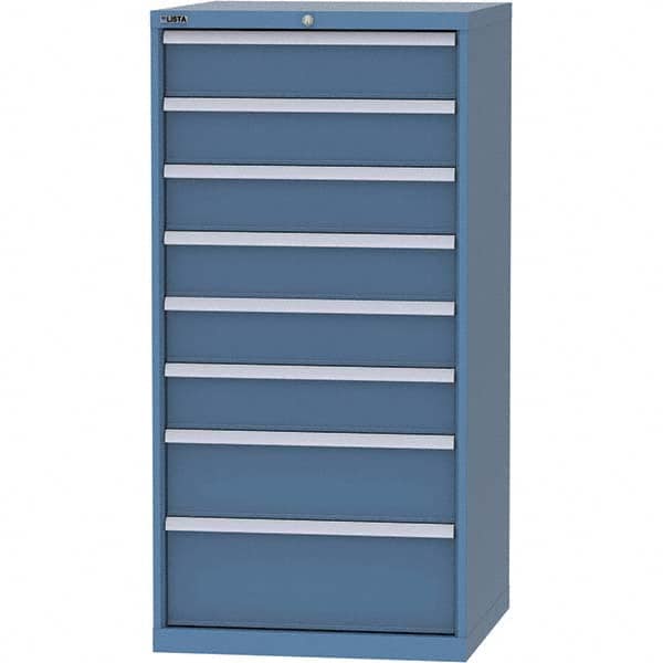 LISTA - 8 Drawer, 45 Compartment Bright Blue Steel Modular Storage Cabinet - Eagle Tool & Supply