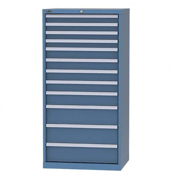 LISTA - 11 Drawer, 93 Compartment Bright Blue Steel Modular Storage Cabinet - Eagle Tool & Supply