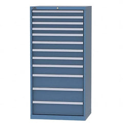 LISTA - 11 Drawer, 93 Compartment Bright Blue Steel Modular Storage Cabinet - Eagle Tool & Supply