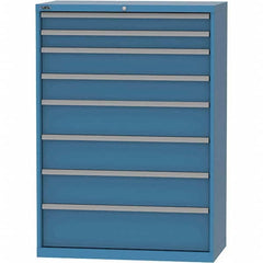 LISTA - 8 Drawer, 84 Compartment Bright Blue Steel Modular Storage Cabinet - Eagle Tool & Supply