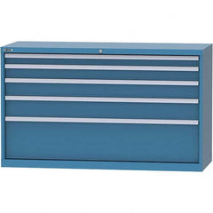 LISTA - 5 Drawer, 84 Compartment Bright Blue Steel Modular Storage Cabinet - Eagle Tool & Supply