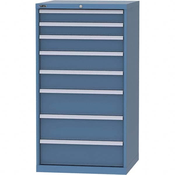 LISTA - 8 Drawer, 45 Compartment Bright Blue Steel Modular Storage Cabinet - Eagle Tool & Supply