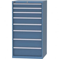 LISTA - 8 Drawer, 45 Compartment Bright Blue Steel Modular Storage Cabinet - Eagle Tool & Supply