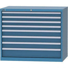 LISTA - 8 Drawer, 99 Compartment Bright Blue Steel Modular Storage Cabinet - Eagle Tool & Supply