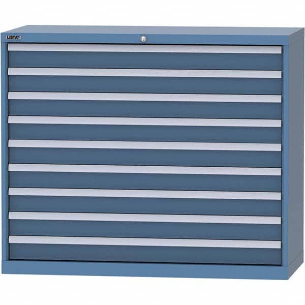 LISTA - 9 Drawer, 99 Compartment Bright Blue Steel Modular Storage Cabinet - Eagle Tool & Supply
