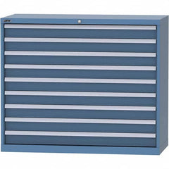 LISTA - 9 Drawer, 99 Compartment Bright Blue Steel Modular Storage Cabinet - Eagle Tool & Supply