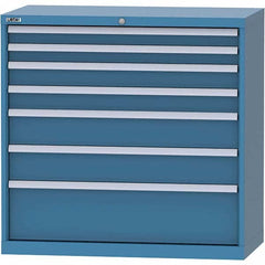 LISTA - 7 Drawer, 84 Compartment Red Steel Modular Storage Cabinet - Eagle Tool & Supply
