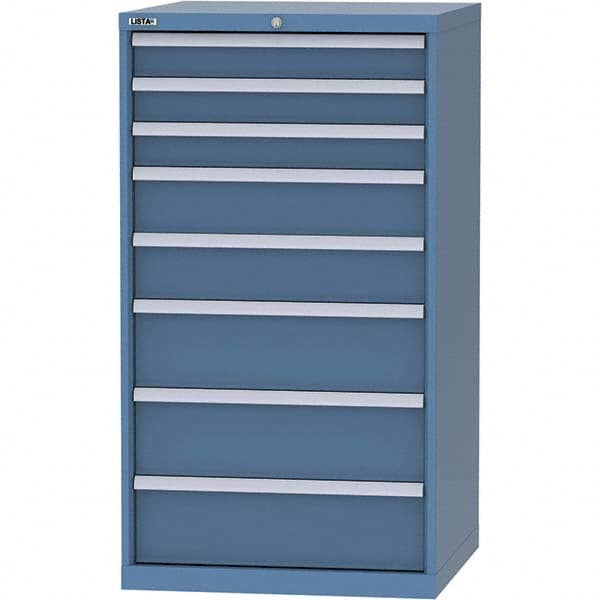 LISTA - 8 Drawer, 45 Compartment Bright Blue Steel Modular Storage Cabinet - Eagle Tool & Supply