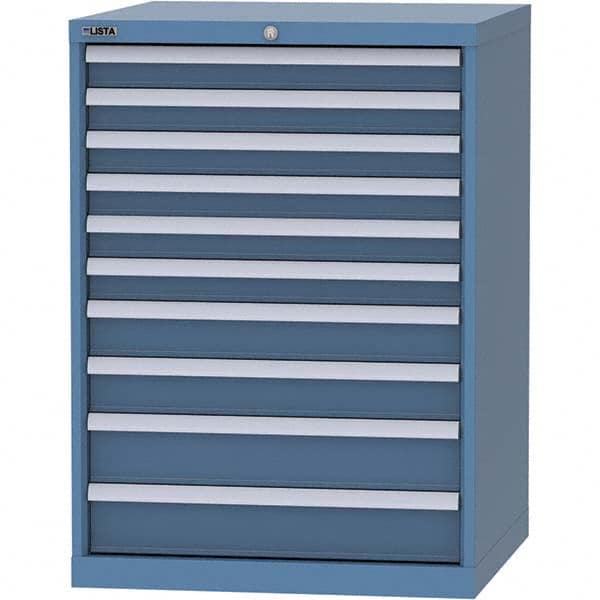 LISTA - 10 Drawer, 45 Compartment Bright Blue Steel Modular Storage Cabinet - Eagle Tool & Supply