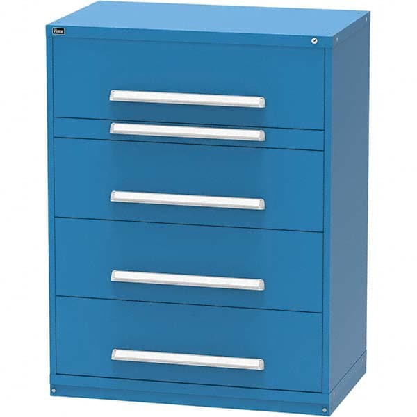 Vidmar - 4 Drawer, 45 Compartment Bright Blue Steel Modular Storage Cabinet - Eagle Tool & Supply