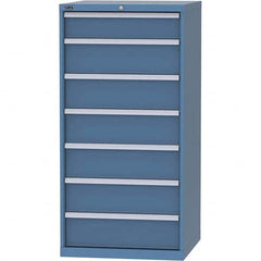 LISTA - 7 Drawer, 45 Compartment Bright Blue Steel Modular Storage Cabinet - Eagle Tool & Supply