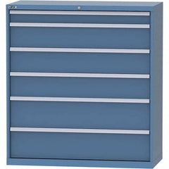 LISTA - 6 Drawer, 99 Compartment Bright Blue Steel Modular Storage Cabinet - Eagle Tool & Supply