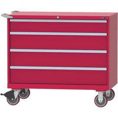 LISTA - 4 Drawer, 99 Compartment Bright Blue Steel Modular Storage Cabinet - Eagle Tool & Supply