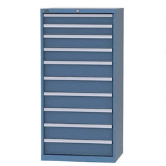 LISTA - 9 Drawer, 124 Compartment Bright Blue Steel Modular Storage Cabinet - Eagle Tool & Supply