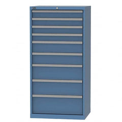 LISTA - 9 Drawer, 124 Compartment Bright Blue Steel Modular Storage Cabinet - Eagle Tool & Supply