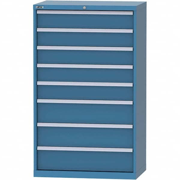 LISTA - 8 Drawer, 84 Compartment Bright Blue Steel Modular Storage Cabinet - Eagle Tool & Supply