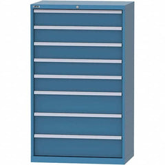 LISTA - 8 Drawer, 84 Compartment Bright Blue Steel Modular Storage Cabinet - Eagle Tool & Supply
