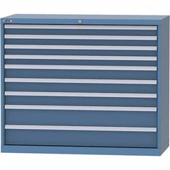 LISTA - 9 Drawer, 99 Compartment Bright Blue Steel Modular Storage Cabinet - Eagle Tool & Supply