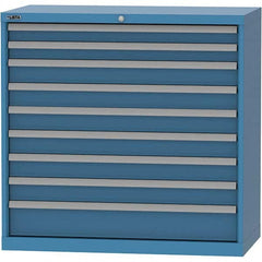 LISTA - 9 Drawer, 84 Compartment Bright Blue Steel Modular Storage Cabinet - Eagle Tool & Supply