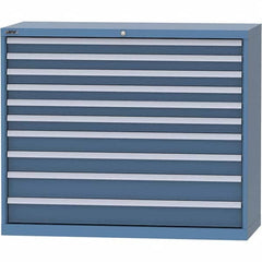 LISTA - 10 Drawer, 99 Compartment Bright Blue Steel Modular Storage Cabinet - Eagle Tool & Supply