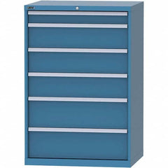 LISTA - 6 Drawer, 84 Compartment Bright Blue Steel Modular Storage Cabinet - Eagle Tool & Supply