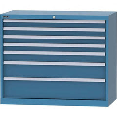 LISTA - 7 Drawer, 84 Compartment Red Steel Modular Storage Cabinet - Eagle Tool & Supply