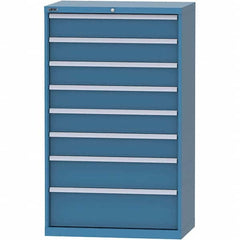 LISTA - 8 Drawer, 84 Compartment Bright Blue Steel Modular Storage Cabinet - Eagle Tool & Supply