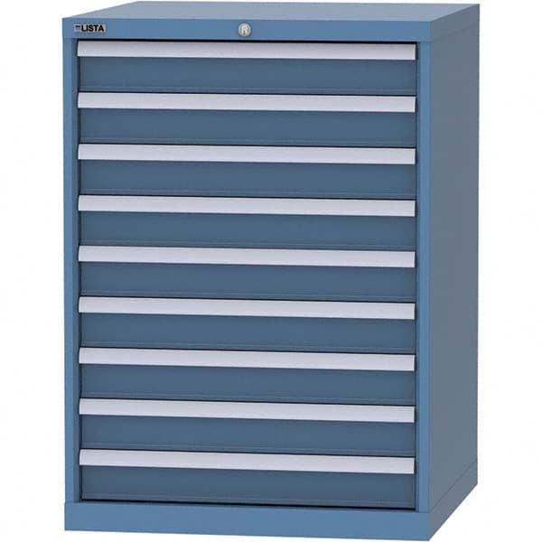 LISTA - 9 Drawer, 45 Compartment Bright Blue Steel Modular Storage Cabinet - Eagle Tool & Supply