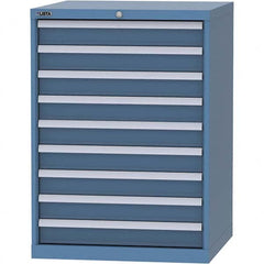 LISTA - 9 Drawer, 45 Compartment Bright Blue Steel Modular Storage Cabinet - Eagle Tool & Supply