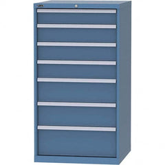 LISTA - 7 Drawer, 45 Compartment Bright Blue Steel Modular Storage Cabinet - Eagle Tool & Supply