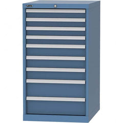 LISTA - 9 Drawer, 99 Compartment Bright Blue Steel Modular Storage Cabinet - Eagle Tool & Supply