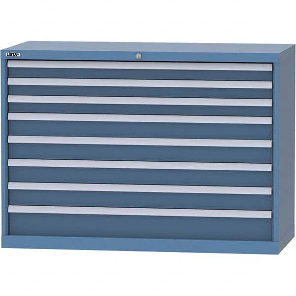LISTA - 8 Drawer, 99 Compartment Bright Blue Steel Modular Storage Cabinet - Eagle Tool & Supply