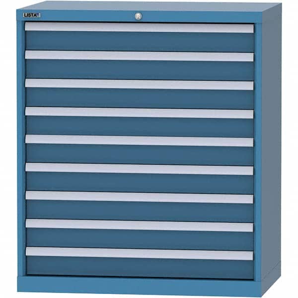 LISTA - 9 Drawer, 84 Compartment Bright Blue Steel Modular Storage Cabinet - Eagle Tool & Supply