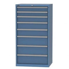 LISTA - 8 Drawer, 124 Compartment Bright Blue Steel Modular Storage Cabinet - Eagle Tool & Supply