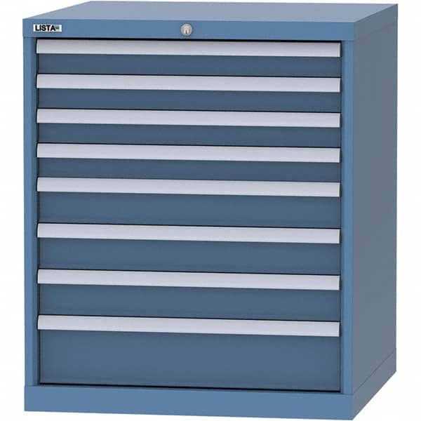 LISTA - 8 Drawer, 45 Compartment Bright Blue Steel Modular Storage Cabinet - Eagle Tool & Supply