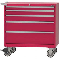 LISTA - 5 Drawer, 84 Compartment Bright Blue Steel Modular Storage Cabinet - Eagle Tool & Supply