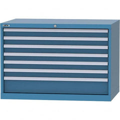 LISTA - 7 Drawer, 84 Compartment Bright Blue Steel Modular Storage Cabinet - Eagle Tool & Supply