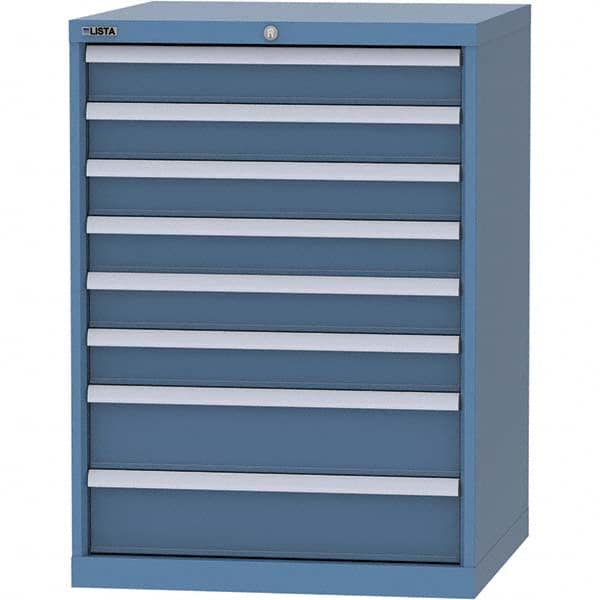 LISTA - 8 Drawer, 45 Compartment Bright Blue Steel Modular Storage Cabinet - Eagle Tool & Supply